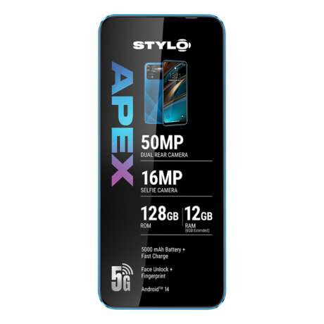 Stylo Apex 5G Cellphone (Ocean Blue)